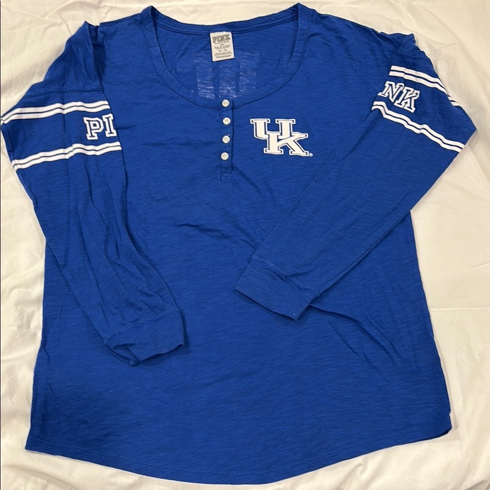 Victoria's Secret PINK Blue Long Sleeve Shirt